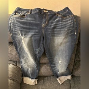 NWOT boyfriend crop jeans, Torrid size 16